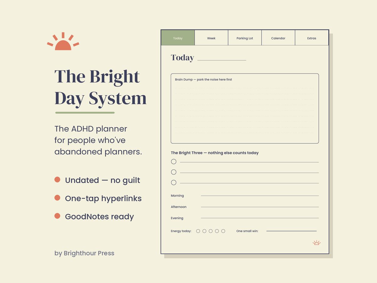 Bright Day System ADHD-friendly planner